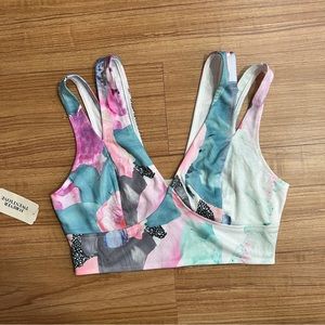 Forever 21 Floral Knit Crop Top Size S